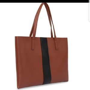 - Vince  Camuto Luck Tote Bag w/Dust Bag Brn/Blk